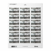 Adressetiketten für Metallmosaike und Namensschild (Vorne)