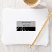 Adressetiketten mit schwarzen Mod-Wirbel (Insitu)