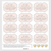 Adressierte Gast-Mailing-Labels Bracket Form pink Aufkleber (Blatt)