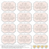 Adressierte Gast-Mailing-Labels Bracket Form pink Aufkleber (Vorderseite)