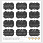 Adressierte Gast-Mailing-Labels-Bracket-Form schwa Aufkleber (Blatt)