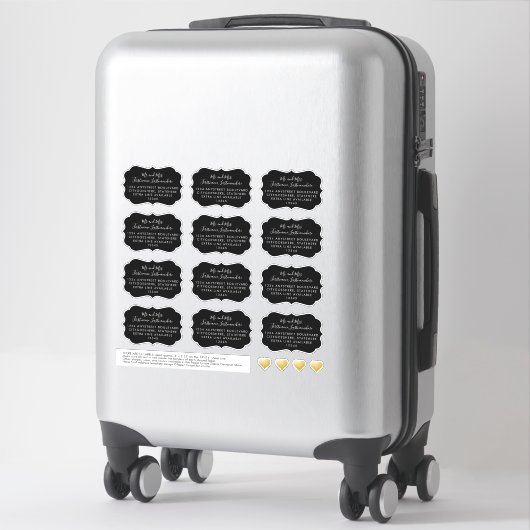 Adressierte Gast-Mailing-Labels-Bracket-Form schwa Aufkleber (Koffer)