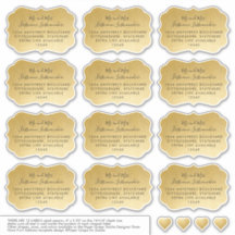 Adressierte Gast-Mailing-Labels Bracket Gold