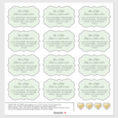 Adressierte Gast-Mailing-Labels-Bracket grün Aufkleber (Blatt)