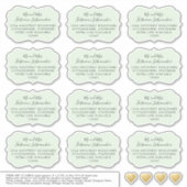Adressierte Gast-Mailing-Labels-Bracket grün Aufkleber (Vorderseite)