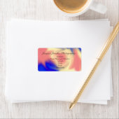 Adresslitern mit Hintergrund für Retro-Gefärbte Kr Adressaufkleber (Insitu)