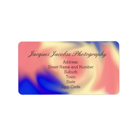 Adresslitern mit Hintergrund für Retro-Gefärbte Kr Adressaufkleber (Vorne)