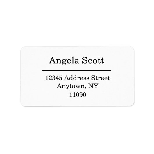 Adressmarken, Aufkleber für Rücksendeadressen Adressaufkleber (Vorne)