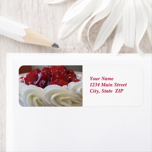 Adressmarken - Erdbeerkuchen (Insitu)