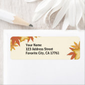 Adressmarken in den Herbstblättern (Insitu)