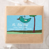 Adressmarken, Niedliche Vögel und Bäume (Insitu)