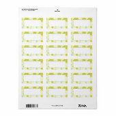 Adressmarken Retro Funky Floral Adressaufkleber (Vorne)