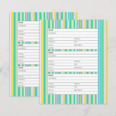 Adressseite für Pastel Stripes (Vorne/Hinten)