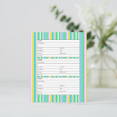 Adressseite für Pastel Stripes (Stehend Vorderseite)