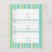 Adressseite für Pastel Stripes (Rückseite)