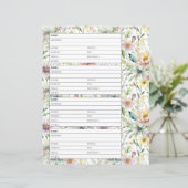 Adressseite pastellfarbenes Muster (Stehend Vorderseite)