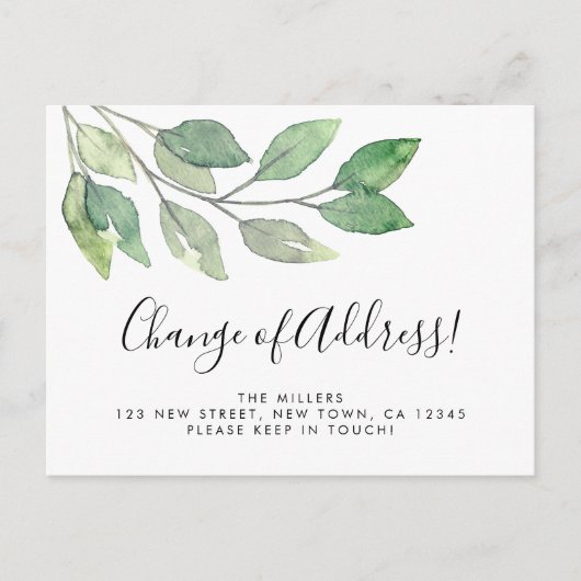 Adressumwandlung Ankündigungspostkarte (Vorderseite)