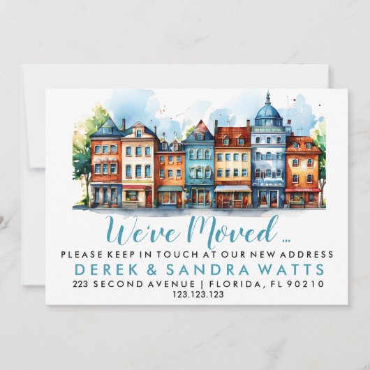 Adresswechsel, den wir auf der Straße gemacht habe Einladung (Vorderseite)