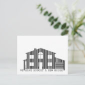 Adresswechsel: Ein neuer Strichcode gekauft Ankündigungspostkarte (Stehend Vorderseite)