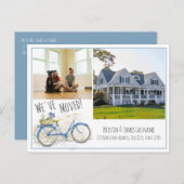 Adresswechsel Fahrrad mit Foto Ankündigungspostkarte (Vorne/Hinten)