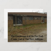 Adresswechsel: Gästezimmer Ankündigungspostkarte (Vorne/Hinten)