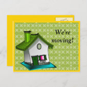 Adresswechsel im Grünen und im Weißen Haus Ankündigungspostkarte (Vorne/Hinten)