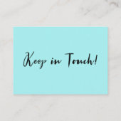 "Adresswechsel" Lässig, Aqua-Umschließungskarte Begleitkarte (Rückseite)