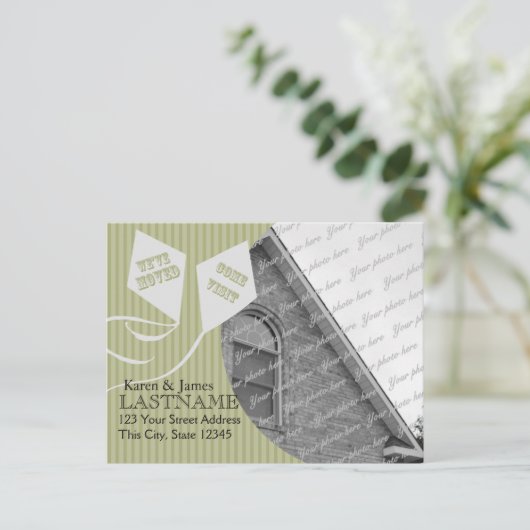 Adresswechsel mit Foto Ankündigungspostkarte (Stehend Vorderseite)