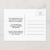 Adresswechsel mit Katze Ankündigungspostkarte (Rückseite)