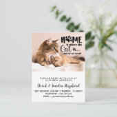 Adresswechsel mit Katze Ankündigungspostkarte (Stehend Vorderseite)