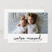 Adresswechsel Modernes Foto Ankündigungspostkarte (Vorne/Hinten)