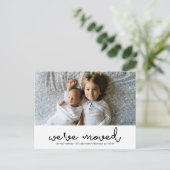 Adresswechsel Modernes Foto Ankündigungspostkarte (Stehend Vorderseite)