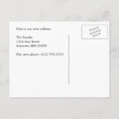 Adresswechsel: Nahe Nachbarn Ankündigungspostkarte (Rückseite)