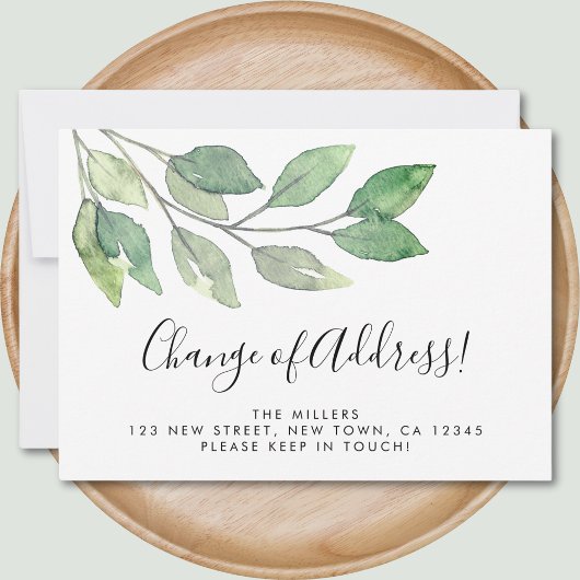 Adresswechsel Neuer Zuhause-Foliage-Ankündigung Ankündigung