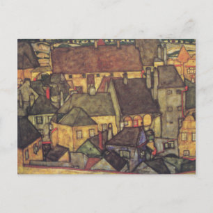 Adresswechsel - Schiele Yellow CIty, 1914 Ankündigungspostkarte