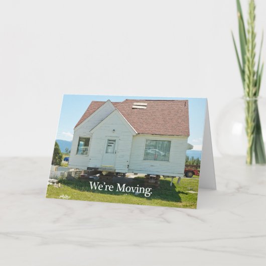 Adresswechsel: Wir bewegen uns Ankündigung (Vorderseite)