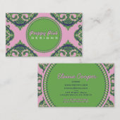 Adrett erblassen Sie - rosa, grünen u. blauen Visitenkarte (Vorne/Hinten)