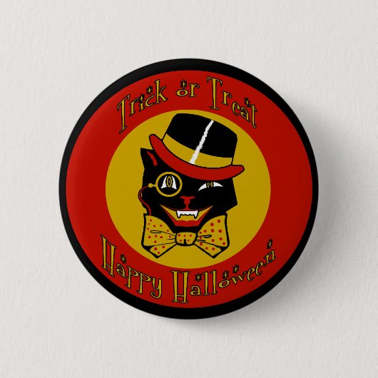 Adrette Katze Button (Vorderseite)