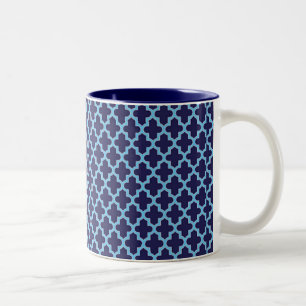 Adrette Marine und hellblaues modernes Zweifarbige Tasse
