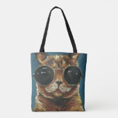 Adrette Miezekatze des Tier-| in der Sonnenbrille Tasche (Rückseite)