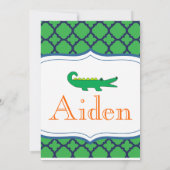 Adrette moderne Alligatoreinladungs-Seestrand Einladung (Rückseite)