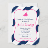 Adrette Segel im Pink Einladung (Vorderseite)