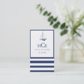 Adrette Segelboot-Visitenkarte der Seemarine Visitenkarte (Stehend Vorderseite)