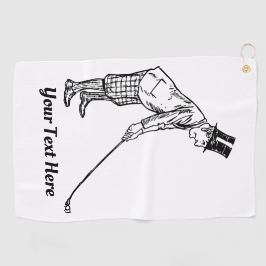 Adretter Golfspieler Ihr Text Golfhandtuch (Horizontal)