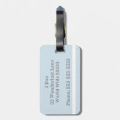 Adretter Seersucker-gestreifter Gepäckanhänger (Rückseite vertikal)