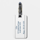 Adretter Seersucker-gestreifter Gepäckanhänger (Rückseite vertikal)