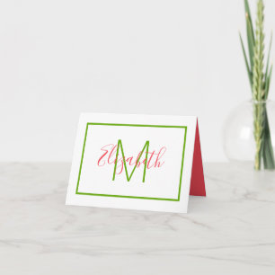 Adrettes rosa und grünes Monogramm