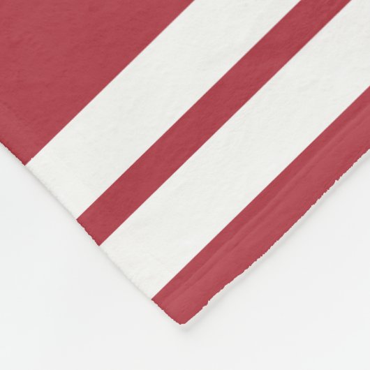 Adrettes rotes blaues weißes See-Haus-Monogramm Fleecedecke (Ecke)