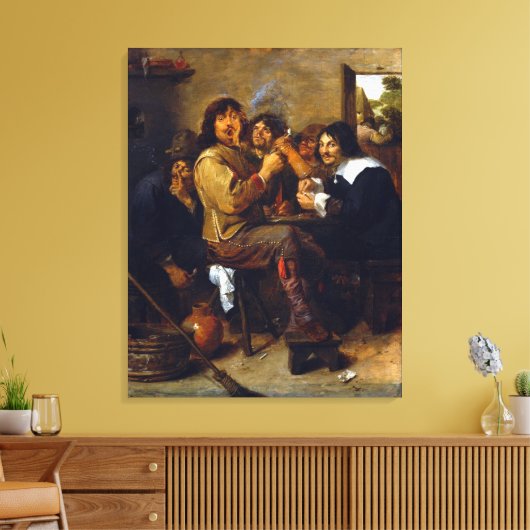 Adriaen Brouwer die Raucher Leinwanddruck (Insitu (Wohnzimmer))