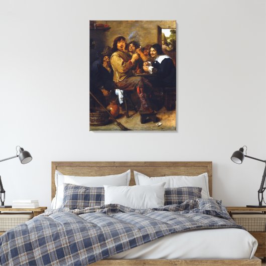 Adriaen Brouwer die Raucher Leinwanddruck (Insitu (Schlafzimmer))